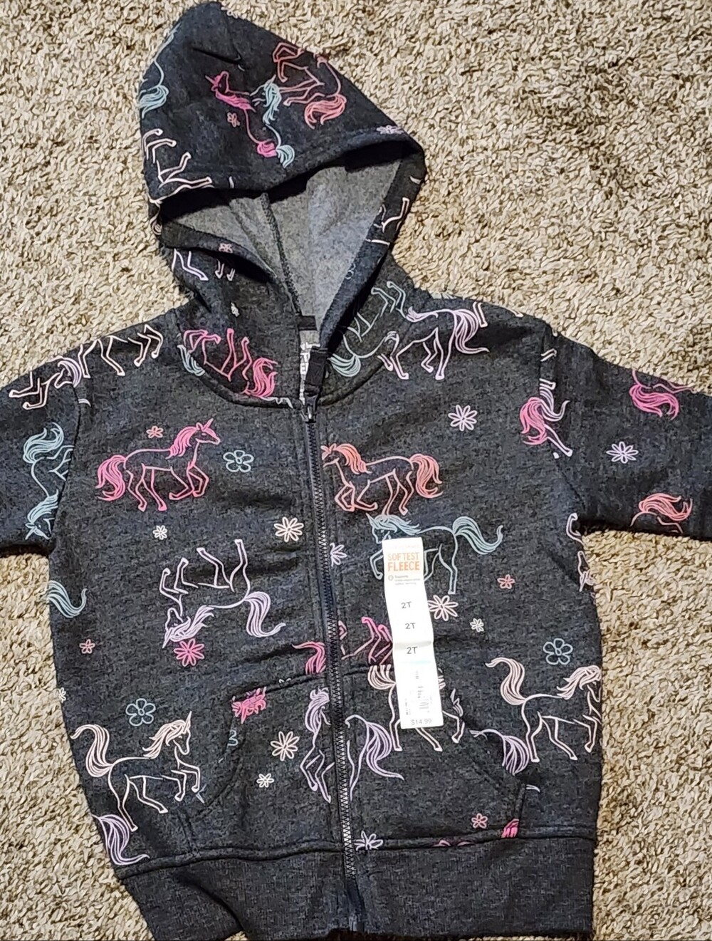 NWT Toddler Jumping Beans Soft Fleece Jacket 2T